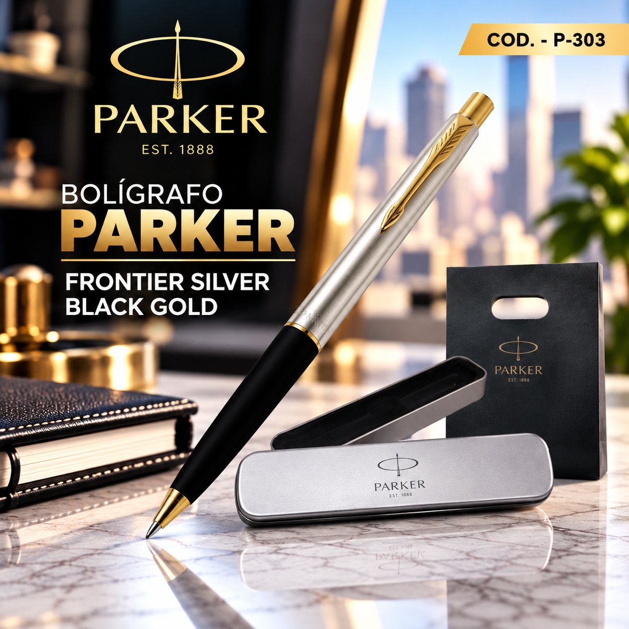Parker Frontier Silver Black
