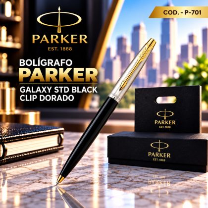 Parker Galaxy STD Black	Clip Dorado